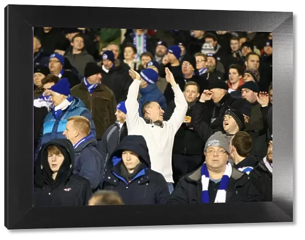 Brighton and Hove Albion Fans Passionate Support at Fulham Championship Match, December 2014