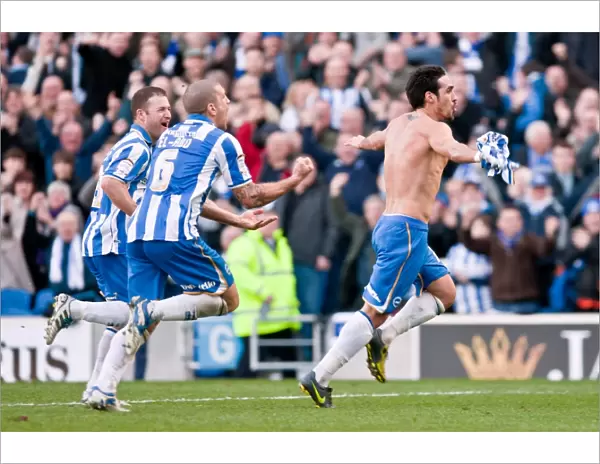 Vicente Scores Free Kick: Brighton Takes 1-0 Lead Over Portsmouth (March 10, 2012)