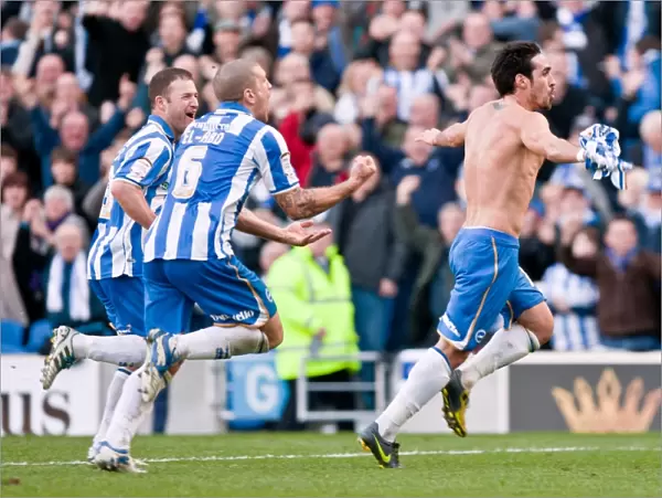 Vicente Scores Free Kick: Brighton Takes 1-0 Lead Over Portsmouth (March 10, 2012)