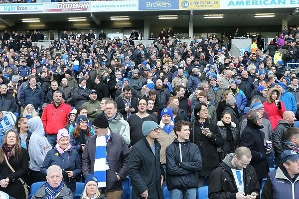 Brighton and Hove Albion Fans in Action during the Sky Bet Championship Match vs. Wolverhampton Wanderers (14 March 2015)