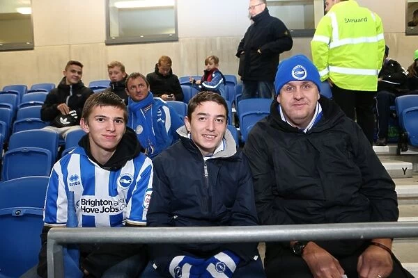 Brighton and Hove Albion Fans in Full Force: Sky Bet Championship Showdown vs. Wigan Athletic (November 2014)