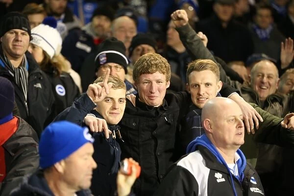 Brighton and Hove Albion Fans at Fulham's Craven Cottage during Sky Bet Championship Match (29DEC14)