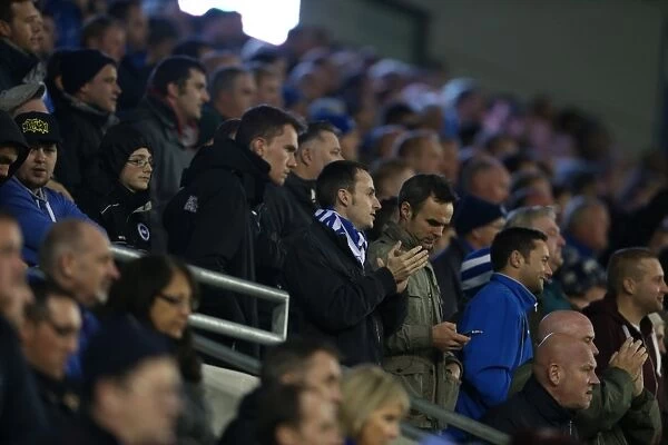 Brighton and Hove Albion FC: Unwavering Support in Sky Bet Championship Clash vs. Wigan Athletic (November 2014)
