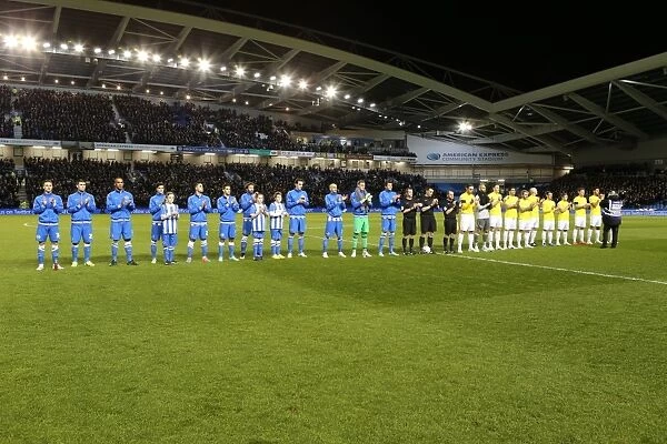 Brighton & Hove Albion vs. Derby County: United Team Line-Up and Pre-Match Applause - Sky Bet Championship (3rd March 2015)