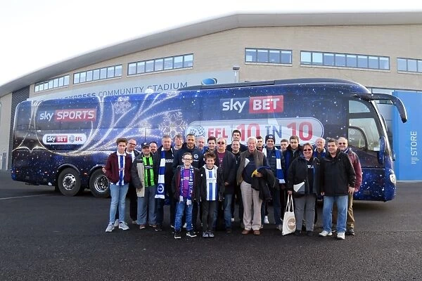 Brighton & Hove Albion's Sky Bet 10 in 10 Bus Journey: Fans and Liam Rosenior Heading to Birmingham City Game (17DEC16)