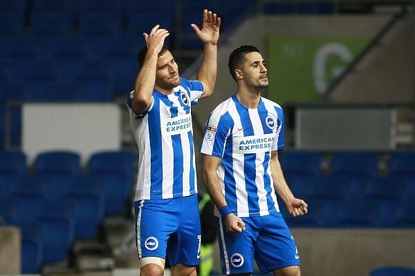 Brighton & Hove Albion's Tomer Hemed Scores Second Goal vs. Milton Keynes Dons in FA Cup Third Round (07JAN17)