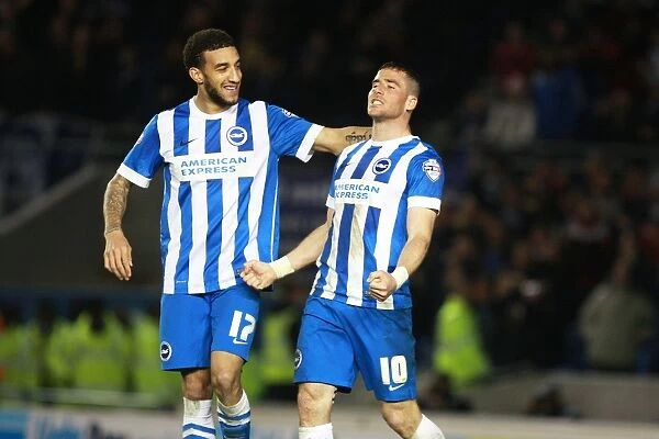 Brighton's Tomer Hemed Scores Hat-trick Against Fulham in Sky Bet Championship (15APR16)