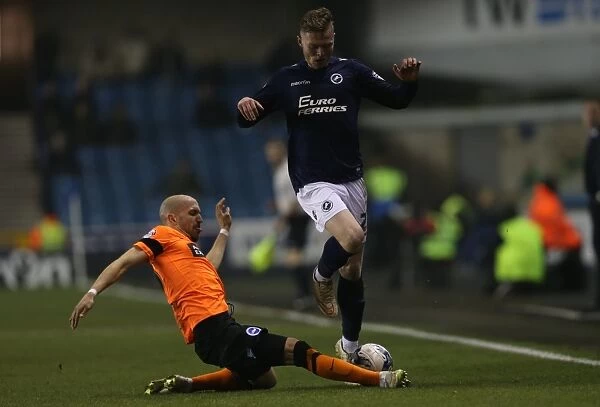 Bruno Saltor in Action: Millwall vs. Brighton and Hove Albion, Sky Bet Championship 2015 (17MAR15)