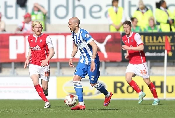 Bruno Saltor of Brighton and Hove Albion in Action against Rotherham United, Sky Bet Championship 2015