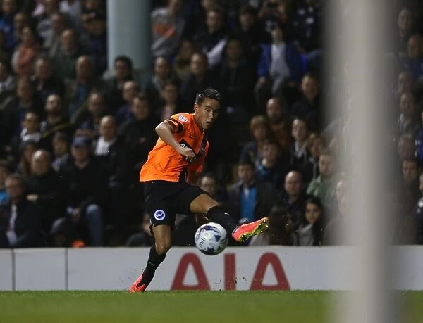 Chicksen Stands Firm: Intense Moment from Tottenham vs. Brighton Capital One Cup Clash, 2014