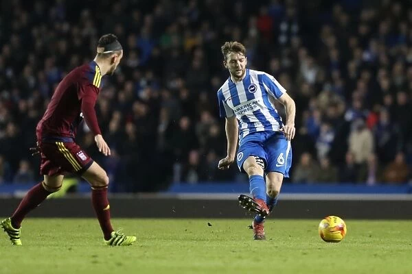 Dale Stephens: In Action for Brighton & Hove Albion vs. Ipswich Town, EFL Sky Bet Championship (14 February 2017)