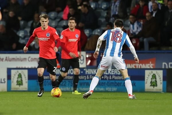 February 2017: Huddersfield Town vs. Brighton and Hove Albion in EFL Sky Bet Championship - A Battle at The John Smiths Stadium