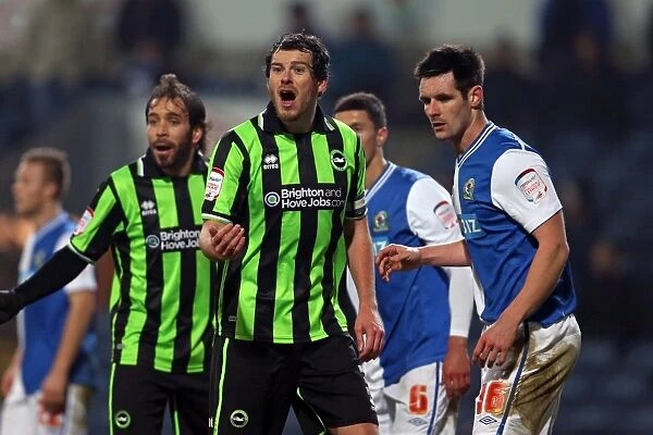 Gordon Greer of Brighton & Hove Albion in Action Against Blackburn Rovers, Npower Championship, January 22, 2013