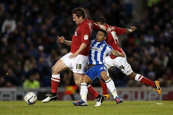 Intensely Pressuring the Opponent: Liam Bridcutt's Determined Performance at Amex Stadium (Brighton & Hove Albion vs Charlton Athletic, April 2013)