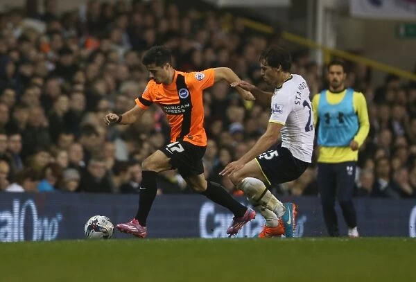 Joao Teixeira in Action: Brighton vs. Tottenham Capital One Cup Clash, October 2014