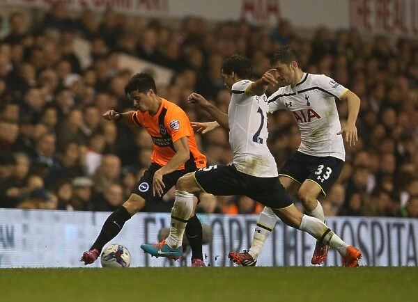 Joao Teixeira in Action: Tottenham vs. Brighton, Capital One Cup, 2014
