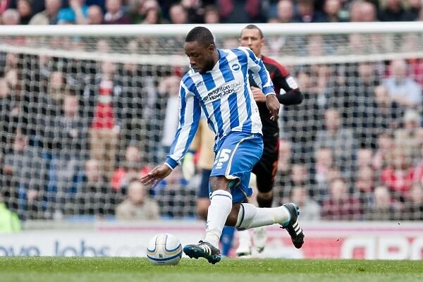 Kazenga LuaLua: In Action for Brighton & Hove Albion Against Middlesbrough, Npower Championship, Amex Stadium, March 2012