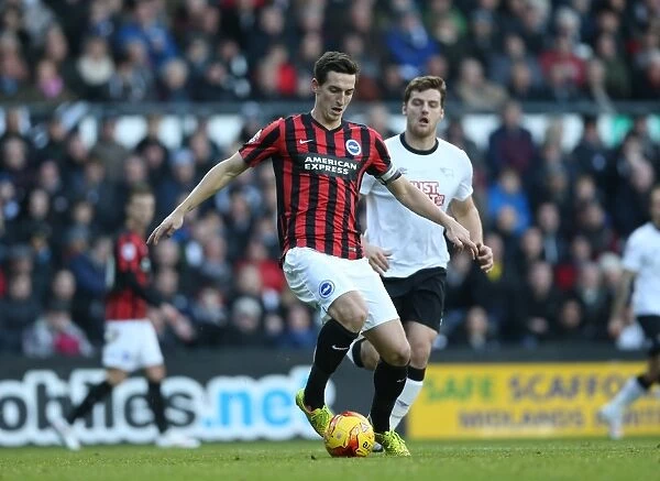 Lewis Dunk in Action: Derby County vs. Brighton & Hove Albion, Sky Bet Championship, iPro Stadium, December 6, 2014