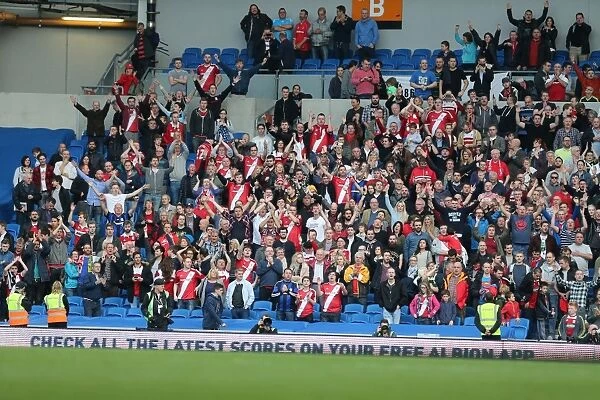 Middlesbrough Fans in Action at Brighton and Hove Albion vs Middlesbrough (18OCT14)