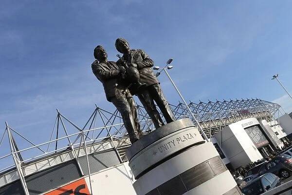 Nigel Clough and Peter Taylor Statue: Derby County vs. Brighton and Hove Albion, iPro Stadium (December 6, 2014)