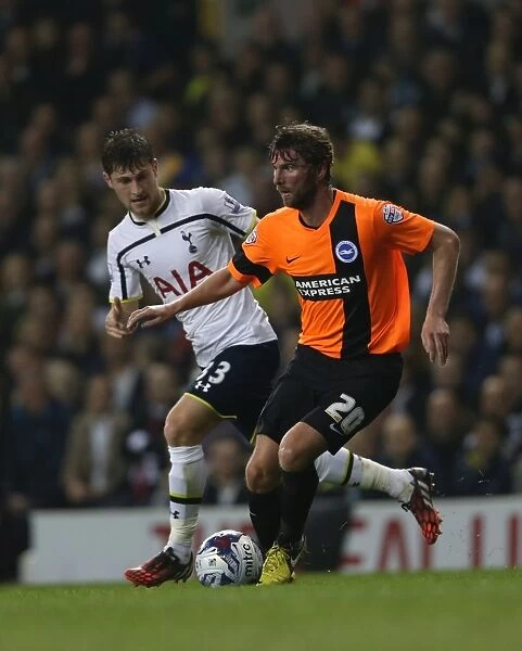 Paddy McCourt in Action: Tottenham vs. Brighton and Hove Albion in the Capital One Cup