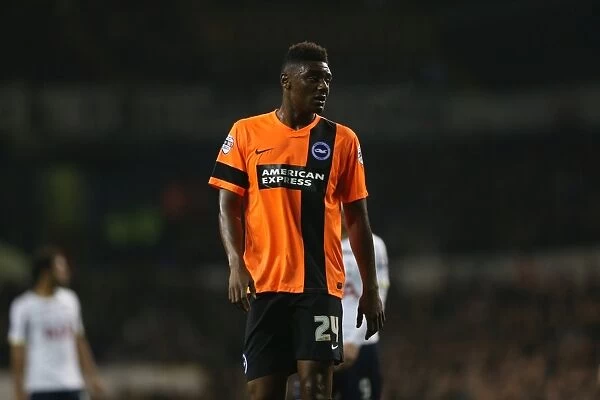 Rohan Ince in Action: Tottenham vs. Brighton and Hove Albion in the Capital One Cup