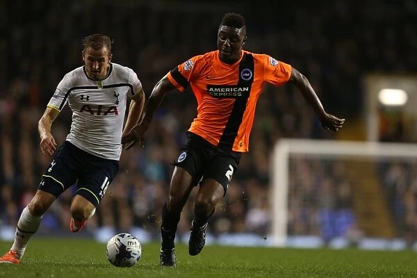 Rohan Ince in Action: Tottenham vs. Brighton & Hove Albion in Capital One Cup