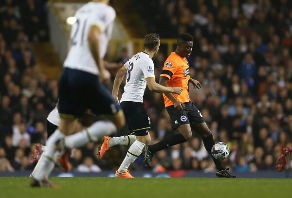 Rohan Ince in Action: Tottenham vs. Brighton and Hove Albion, Capital One Cup, 29th October 2014