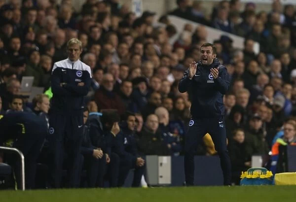 Tottenham vs. Brighton: Nathan Jones in Action during the Capital One Cup Showdown at White Hart Lane, October 2014