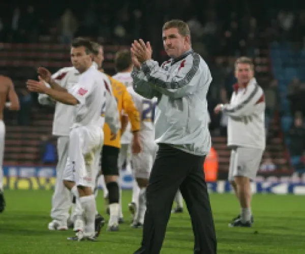 Buy MArk McGhee applauds the Albion fans at the end of the game