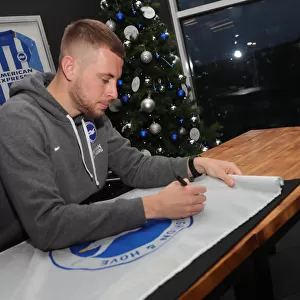 2019/20 Brighton & Hove Albion FC Player Signing Session with Neal Maupay, Dale Stephens, Aaron Connolly, and Adam Webster at Amex Stadium