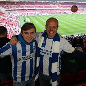 Brighton and Hove Albion Fans Celebrate Promotion to Premier League at Middlesbrough's Riverside Stadium (07/05/2016)