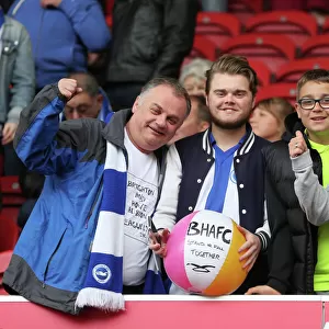 Brighton and Hove Albion Fans Celebrate at Riverside Stadium during Sky Bet Championship Match vs. Middlesbrough (07/05/2016)