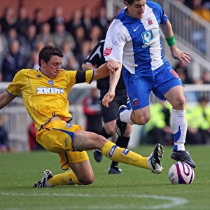 Brighton & Hove Albion vs Hartlepool United: Intense Moment from the 2007-08 Match Featuring Tommy Elphick