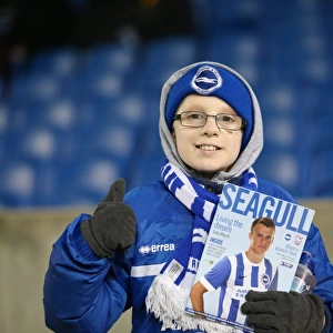Brighton and Hove Albion vs Ipswich Town: Passionate Fan Moment at American Express Community Stadium (21st January 2015)