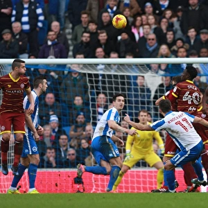Brighton & Hove Albion's Anthony Knockaert Takes Free-Kick Against Queens Park Rangers, EFL Sky Bet Championship, December 2016