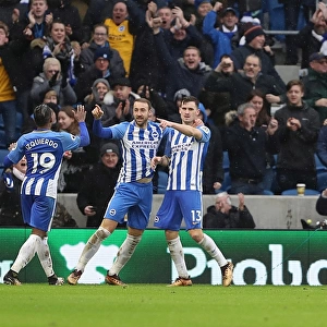 Brighton & Hove Albion's Glenn Murray Scores the New Year's Day Goal Against Bournemouth (01JAN18)