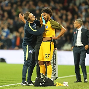 Brighton's Isaiah Brown Receives Treatment for Head Injury During West Ham Clash (20OCT17)