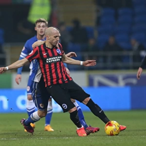 Bruno Saltor of Brighton and Hove Albion in Action against Cardiff City, Sky Bet Championship 2015