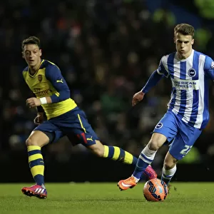 Solly March in Action: Brighton and Hove Albion vs. Arsenal FA Cup Clash, January 2015
