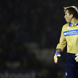 Tomasz Kuszczak of Brighton & Hove Albion Faces Off Against Leicester City, Npower Championship, October 23, 2012