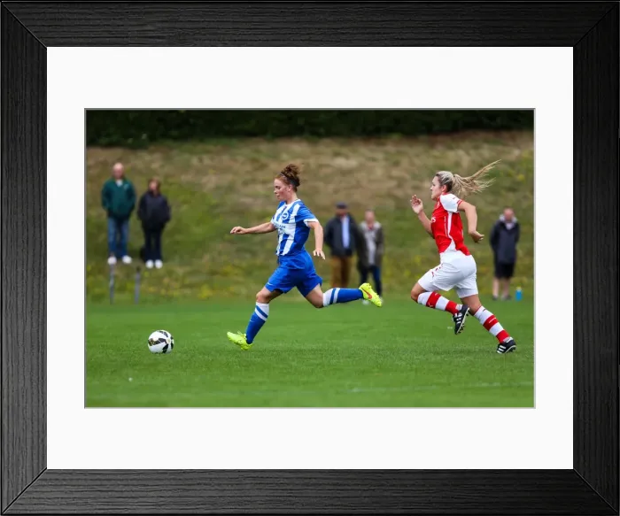 Framed Print : Brighton & Hove Albion Women vs Arsenal DS (10Aug14) Framed Print : Brighton & Hove Albion Women vs Arsenal DS (10Aug14)