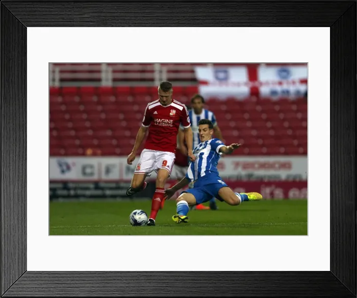 Framed Print : Brighton & Hove Albion vs. Swindon Town: 2014-15 Away Game