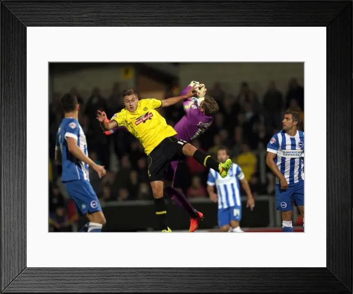 Framed Print : Brighton & Hove Albion vs. Burton Albion (Away Game), September 24, 2014