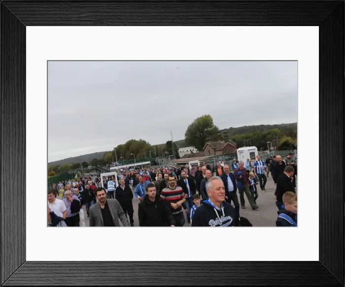 Framed Print : Brighton and Hove Albion: Fans Gathering Before the Match vs. Middlesbrough (October 2014)