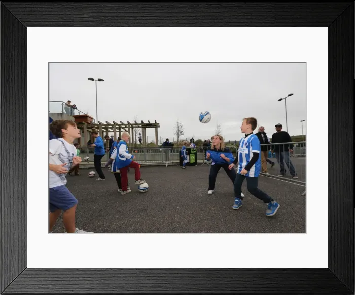 Framed Print : Brighton and Hove Albion Women's Team: Empowering the Next Generation at the Fanzone Ahead of the Match vs. Middlesbrough (October 18, 2014) Framed Print : Brighton and Hove Albion Women's Team: Empowering the Next Generation at the Fanzone Ahead of the Match vs. Middlesbrough (October 18, 2014)