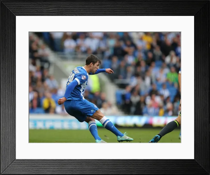 Framed Print : Gary Gardner Shoots: Brighton and Hove Albion vs Middlesbrough, October 18, 2014 Framed Print : Gary Gardner Shoots: Brighton and Hove Albion vs Middlesbrough, October 18, 2014
