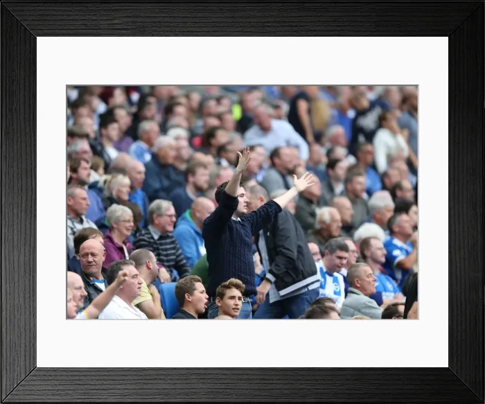 Framed Print : Brighton and Hove Albion vs Middlesbrough: A Sea of Passionate Fans (18OCT14)