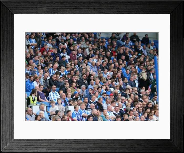 Framed Print : Brighton and Hove Albion vs Middlesbrough: A Sea of Passionate Fans (18OCT14) Framed Print : Brighton and Hove Albion vs Middlesbrough: A Sea of Passionate Fans (18OCT14)