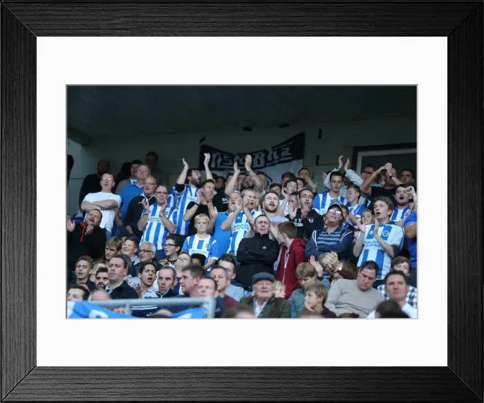 Framed Print : Brighton & Hove Albion Fans in Full Support: Brighton vs. Middlesbrough, 18th October 2014 Framed Print : Brighton & Hove Albion Fans in Full Support: Brighton vs. Middlesbrough, 18th October 2014